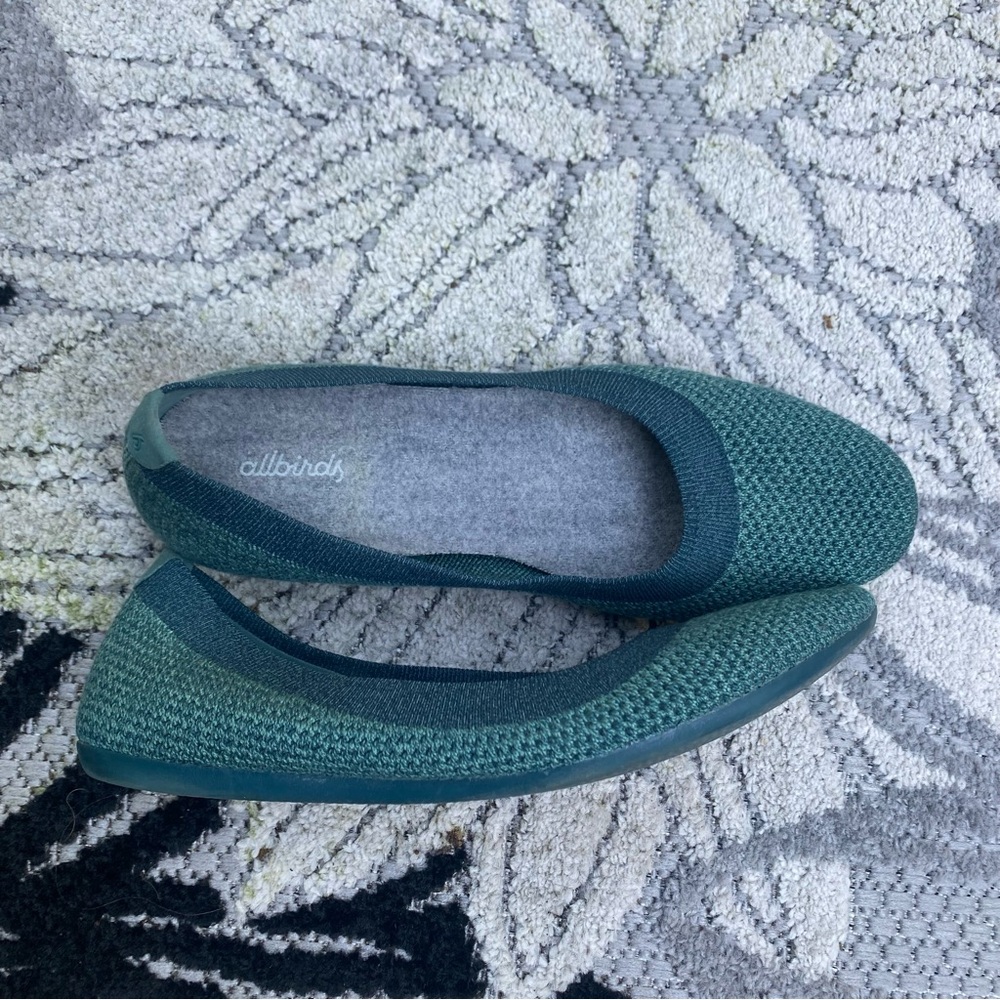 Teal Allbirds ballet flats